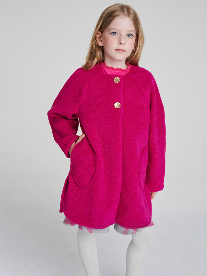 Fuşya Kaşe Mont - 1