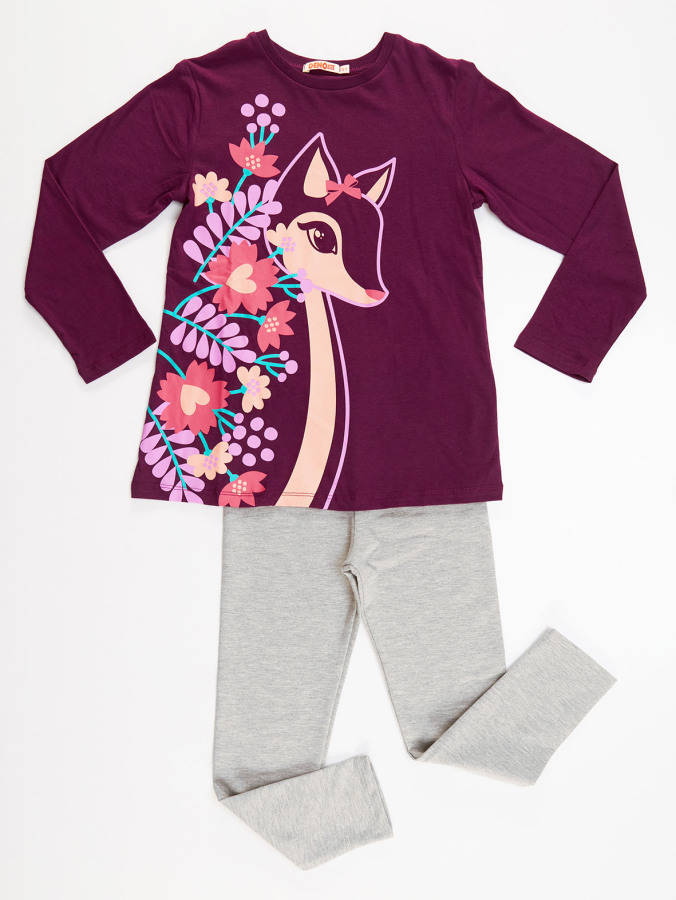 Gazalle Girl T-shirt&Leggings Set - 3