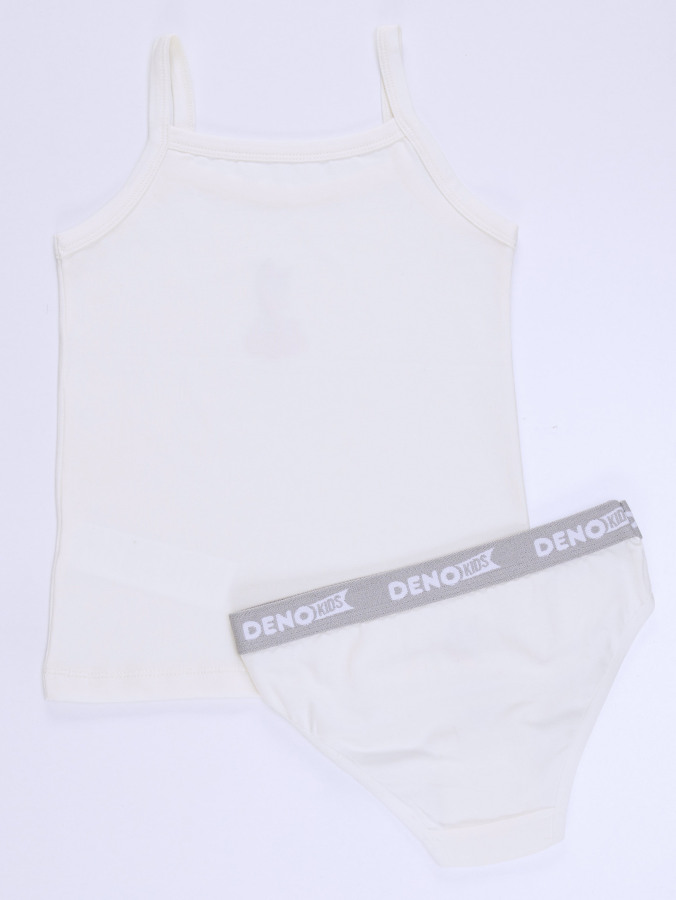 Gazelle Girls Off White Vest&Hipster Brief Pack - 2