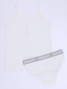 Gazelle Girls Off White Vest&Hipster Brief Pack - 2