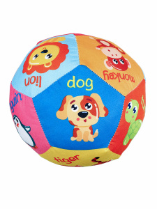 Gelişim Destekleyici Çıngıraklı Bebek Topu Yumuşak ve Güvenli Beşgen - Molie