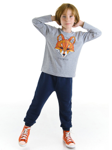 Geometrik Tilki Erkek Çocuk T-shirt Pantolon Takım - MSHB&G
