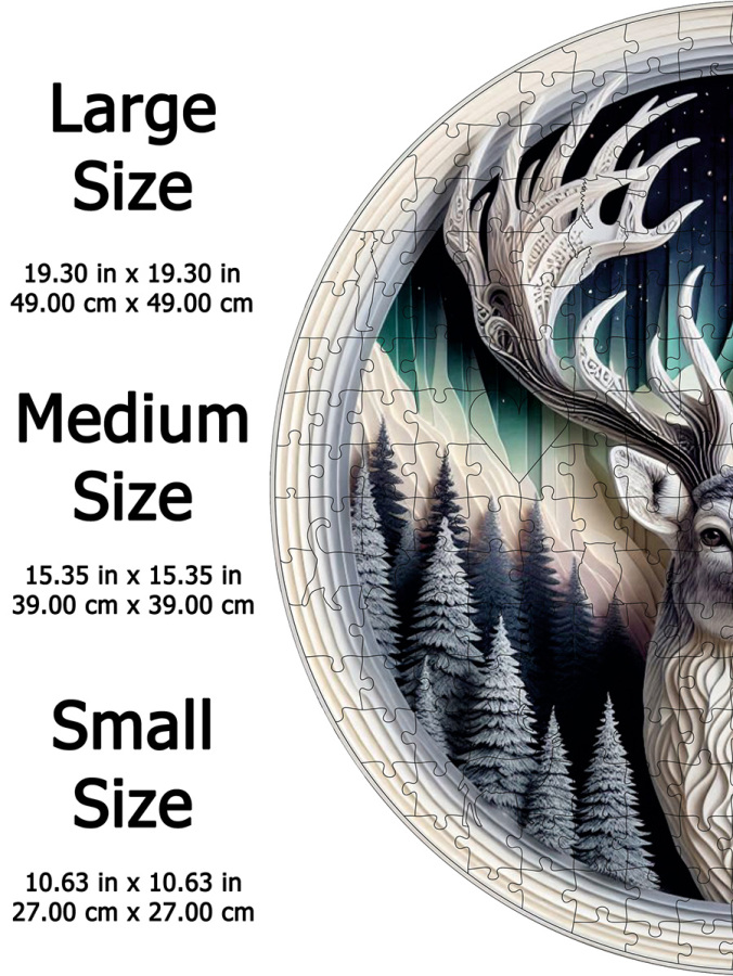 Geyik (Deer)- 49 Cm X 49 Cm Yapboz - 4