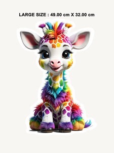 Giraffe , 14 Parça Ahşap Yapboz, Bul Tak Puzzle - 4