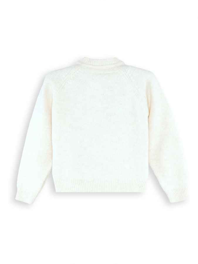 Girl Button Up Cardigan with Toy - 4