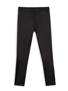 Girl Faux Leather Black Leggings - 3