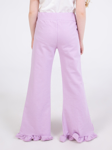Girl Lilac Ruffled Sweat-Pants - 3