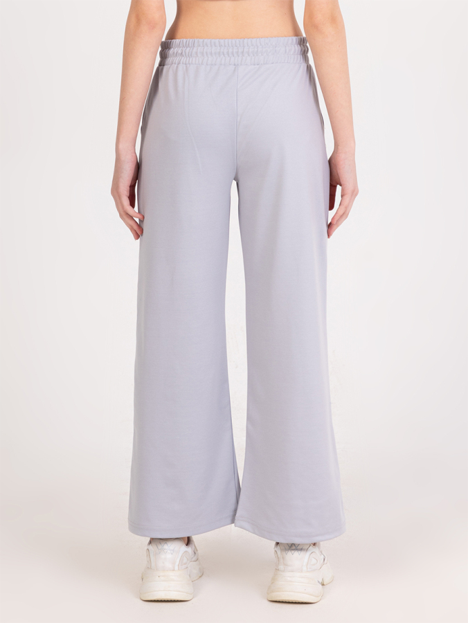 Girl Wide Leg Grey Sweat-Pants - 3