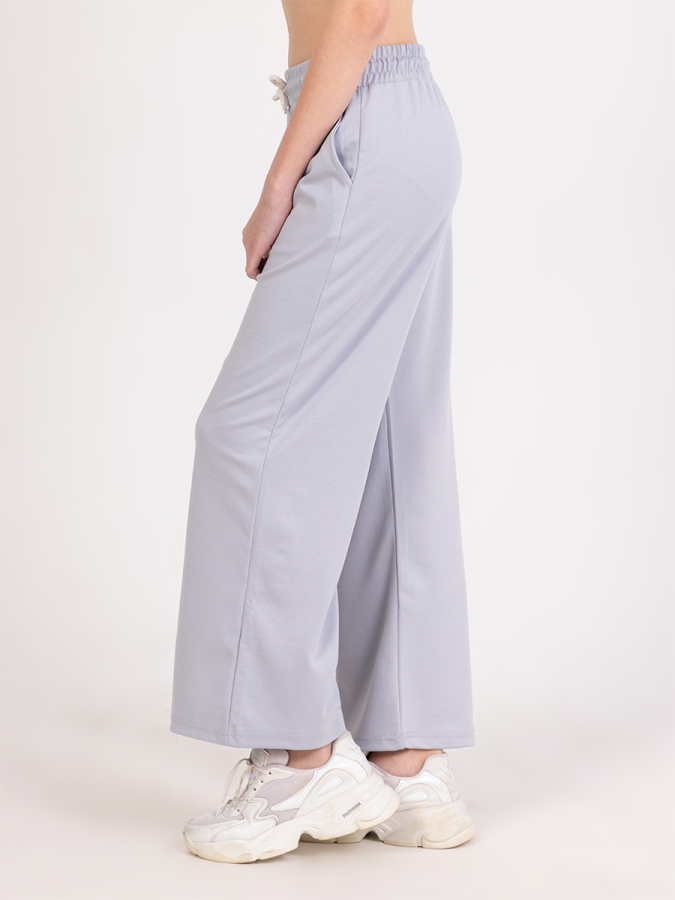 Girl Wide Leg Grey Sweat-Pants - 2