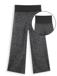 Girl Wide Legs Black Soft Pants - 3