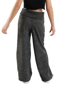 Girl Wide Legs Black Soft Pants - 2