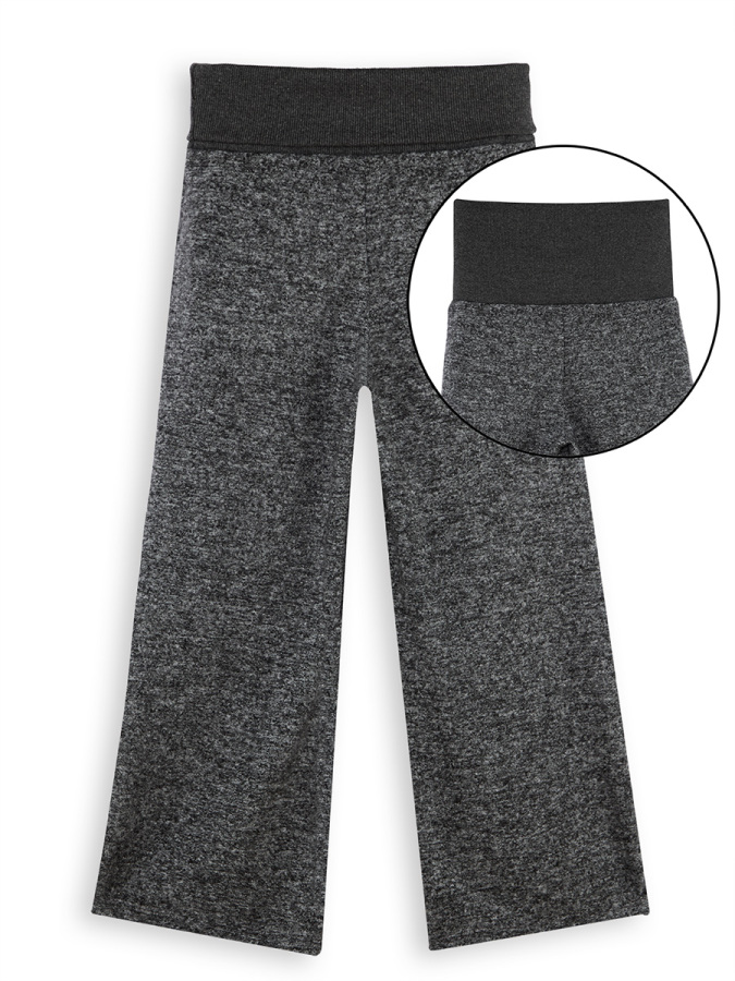 Girl Wide Legs Black Soft Pants - 3