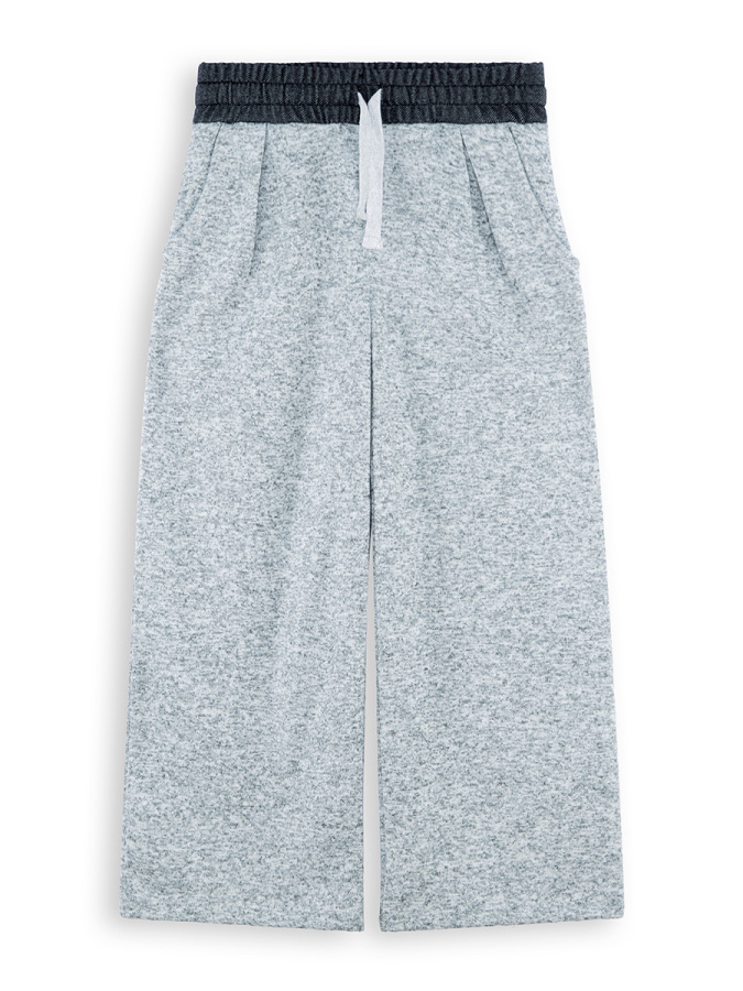 Girl Wide Legs Grey Soft Pants - 3