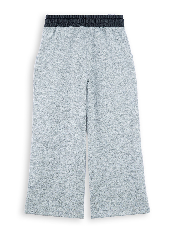 Girl Wide Legs Grey Soft Pants - 4
