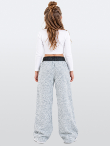 Girl Wide Legs Grey Soft Pants - 2