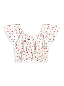 Girls 2-Piece Set Crop Top&Skirt Floral - 7