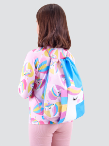 Girls Beach Backpack Bag Unicorn - 3