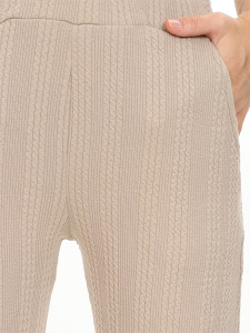 Girl's Beige Basic Flare Leg Sweatpants - 3