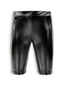 Girls Leggings Above Knee Black Foil - 5