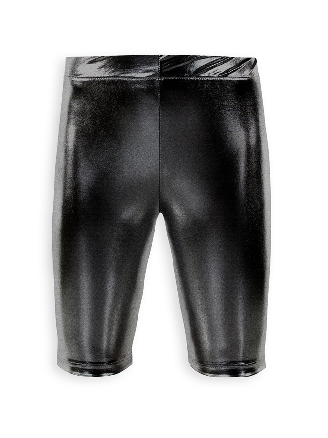 Girls Leggings Above Knee Black Foil - 5