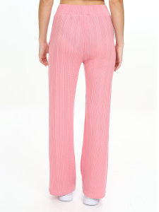 Girl's Pink Basic Flare Leg Sweatpants - 2