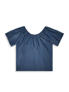 Girls Set Denim Look Silver Cat - 6