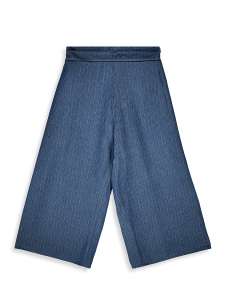 Girls Set Denim Look Silver Cat - 8