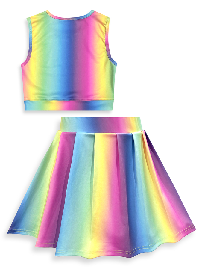 Girls Sports Leggings and Crop Top - 6