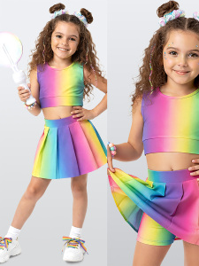 Girls Sports Leggings and Crop Top - Denokids