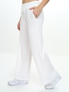 Girl's Wide Leg Ecru Basic Sweatpants - 2