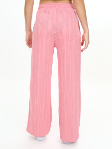 Girl's Wide Leg Pink Basic Sweatpants - 2
