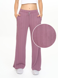 Girl's Wide Leg Rose Basic Sweatpants - 1