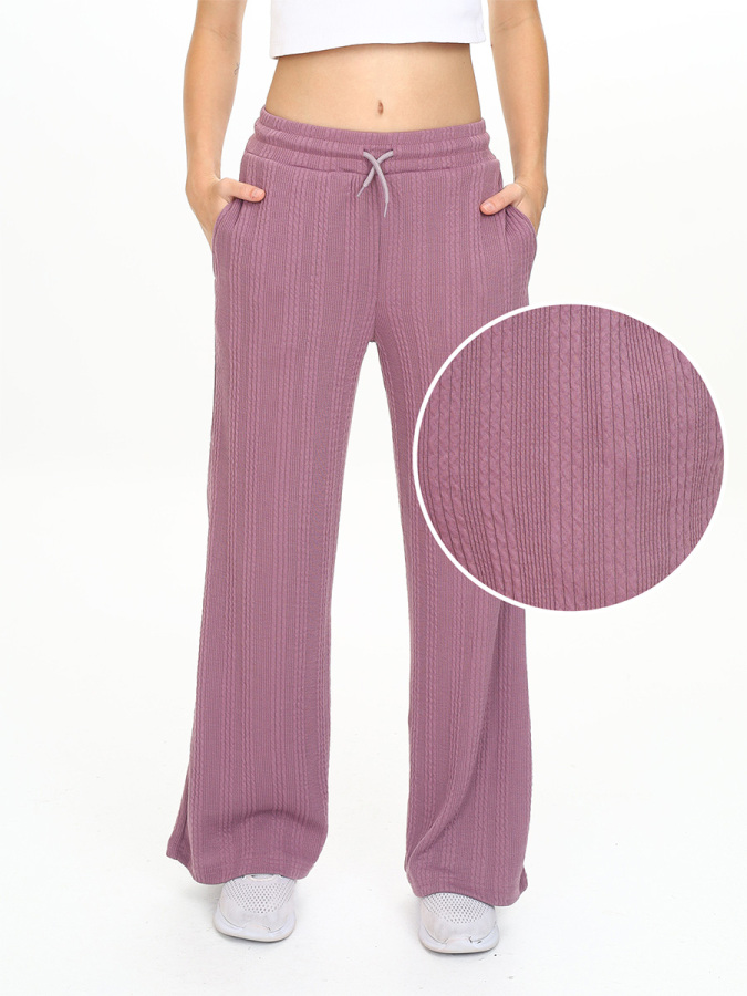 Girl's Wide Leg Rose Basic Sweatpants - 1