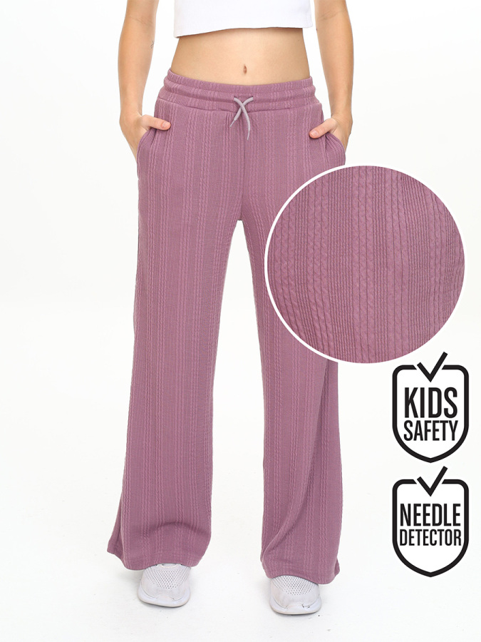 Girl's Wide Leg Rose Basic Sweatpants - 1