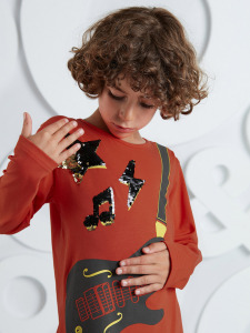 Gitarist Erkek Çocuk T-shirt Pantolon Takım - 5