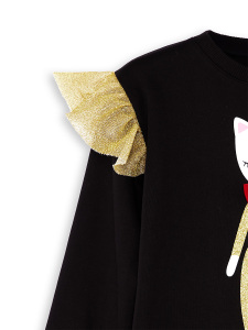 Glitter Cat Girl Black Dress - 5