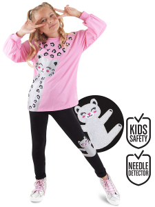 Glitter Leo Girl T-shirt&Leggings Set - Denokids