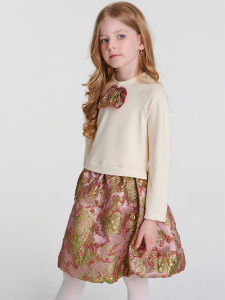 Gold Jakar Balon Etek Elbise - SheShe