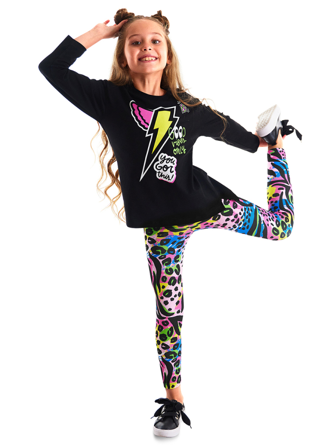 Good Vibes Girl T-shirt&Leggings Set - 6