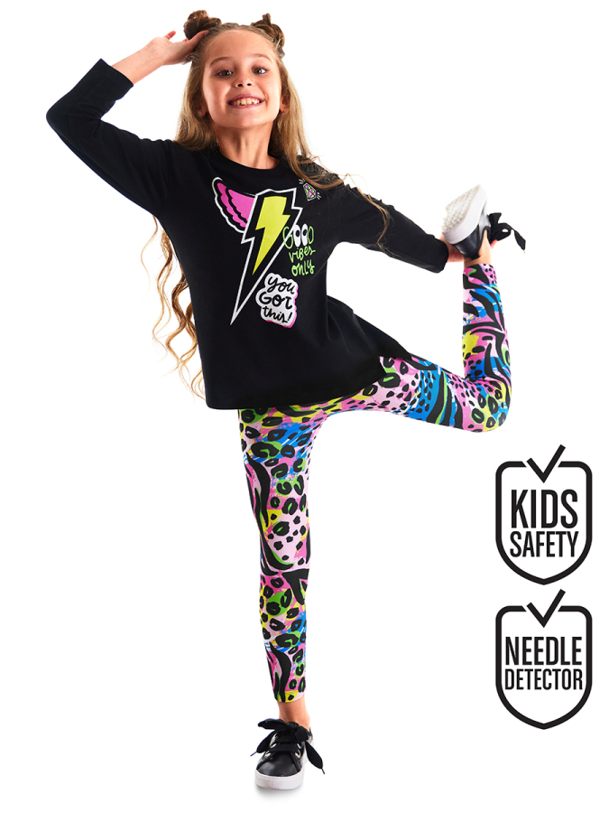 Good Vibes Girl T-shirt&Leggings Set - 1