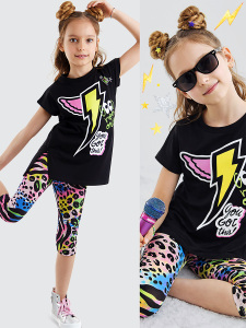 Good Vibes Girl T-shirt&Leggings Set - MSHB&G
