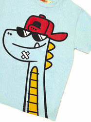 Gözlüklü Dino Erkek Çocuk T-shirt - Thumbnail