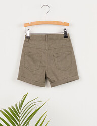Green Flat-Front Boy Shorts - Thumbnail