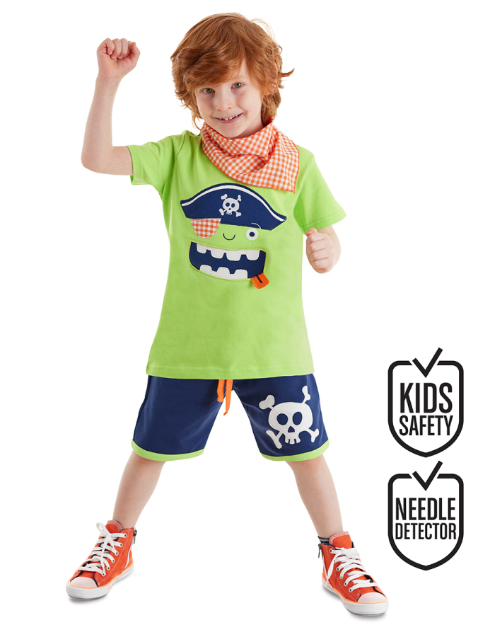 Green Pirate Boy 3 Piece Set - 1