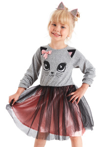 Grey Kitty Dress - 4