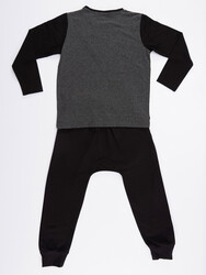 Grey Star Boy T-shirt&Pants Set - Thumbnail