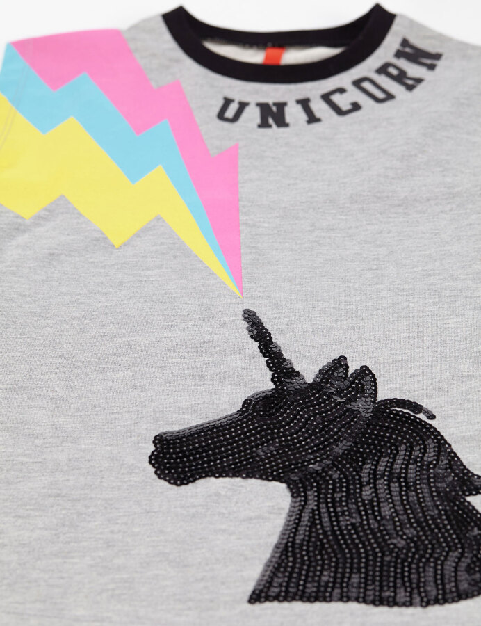 Grey Unicorn Girl Dress - 7