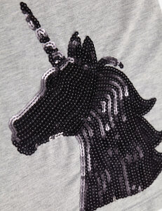 Grey Unicorn Girl Dress - 8