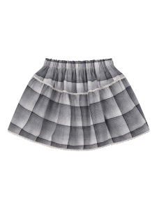 Gri Ekose Kız Çocuk Etek - Antebies