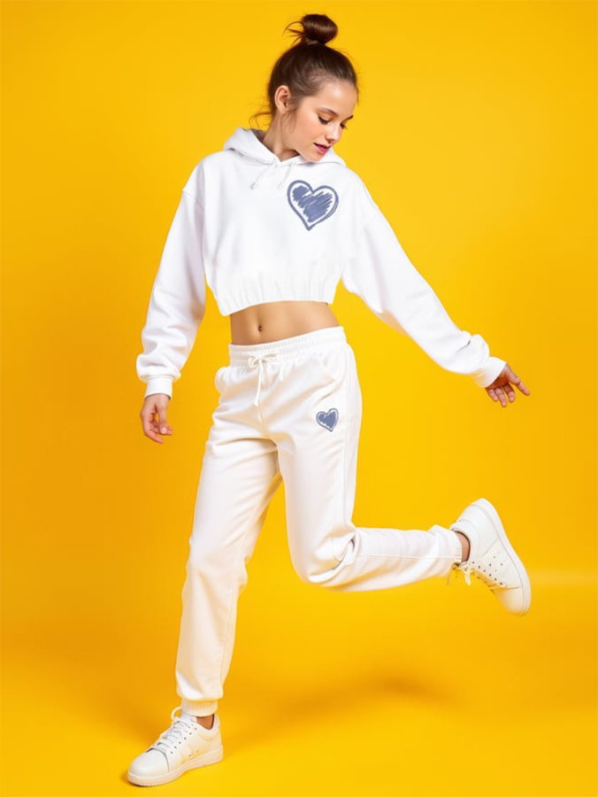 Gro Kız Çocuk Sweatshirt Eşofman Altı 2'li Takım - 1